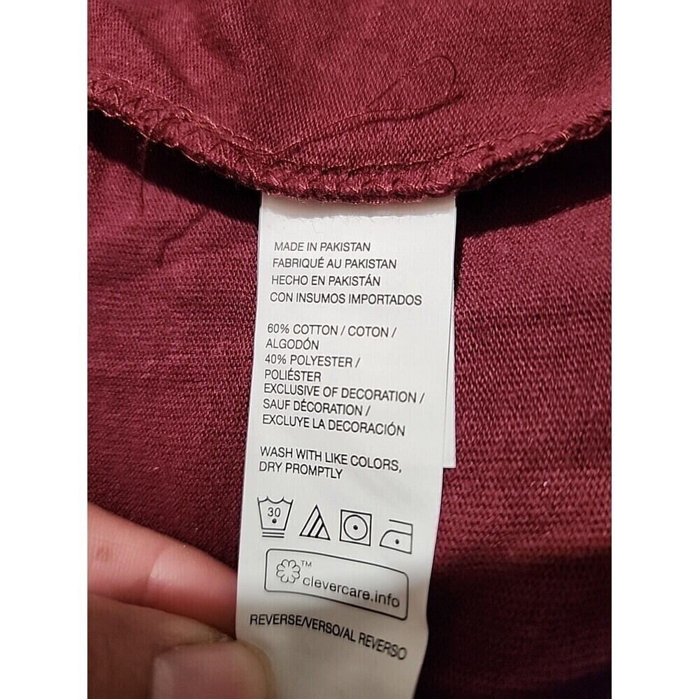 Izod Long Sleeve shirt XL color Burgundy Relaxed Classic.  New - Picture 7 of 7